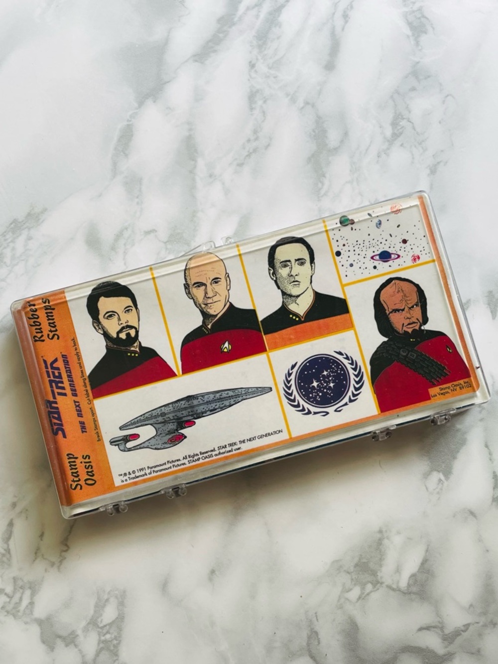Star Trek Next Generation Rubber Stamp Set Vintage 1991